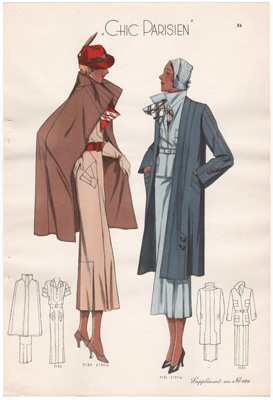 chic parisien fashion illustration 1934